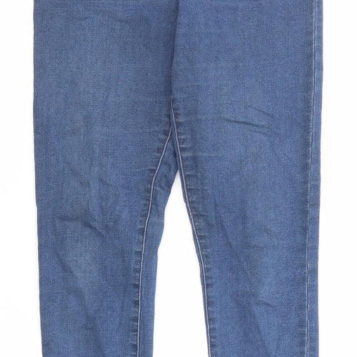Denim & Co. Womens Blue Cotton Skinny Jeans Size 12 Regular Zip