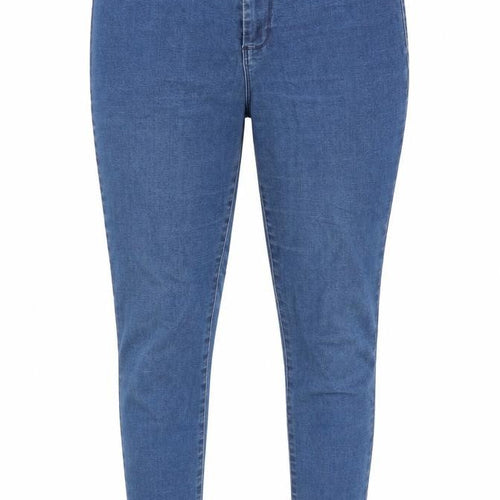 Denim & Co. Womens Blue Cotton Skinny Jeans Size 12 Regular Zip