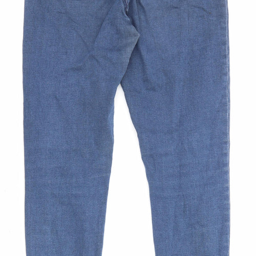 Denim & Co. Womens Blue Cotton Skinny Jeans Size 12 Regular Zip