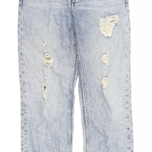 Tommy Hilfiger Womens Blue Cotton Straight Jeans Size 26 in Regular Zip