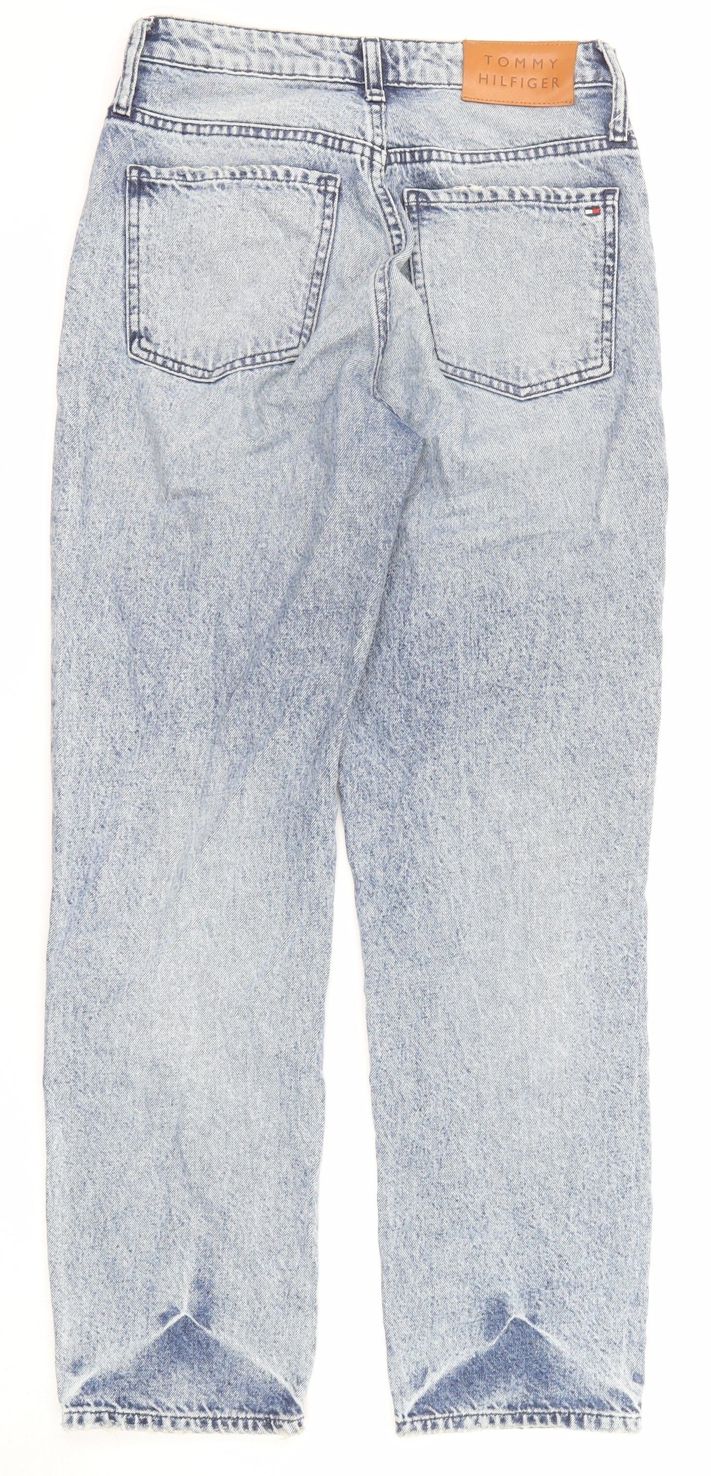 Tommy Hilfiger Womens Blue Cotton Straight Jeans Size 26 in Regular Zip