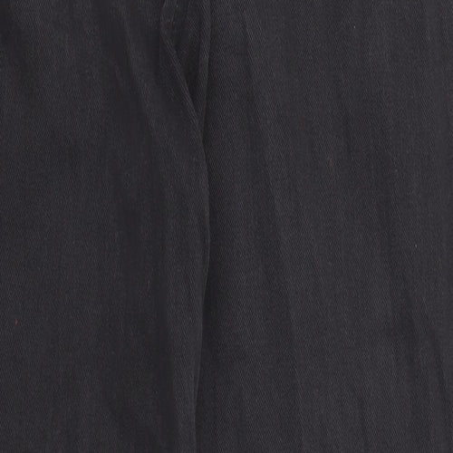 Denim & Co. Womens Black Cotton Tapered Jeans Size 8 Regular Zip