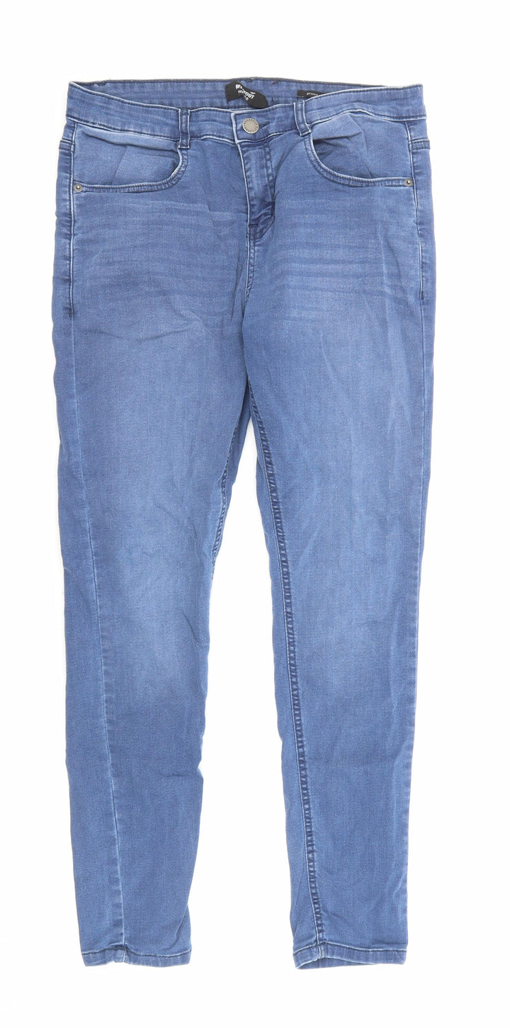 Breakout Womens Blue Cotton Skinny Jeans Size 32 in Regular Zip