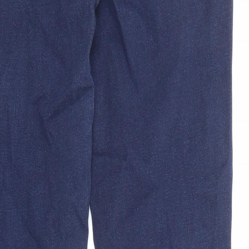 TU Womens Blue Cotton Straight Jeans Size 12 Regular Zip
