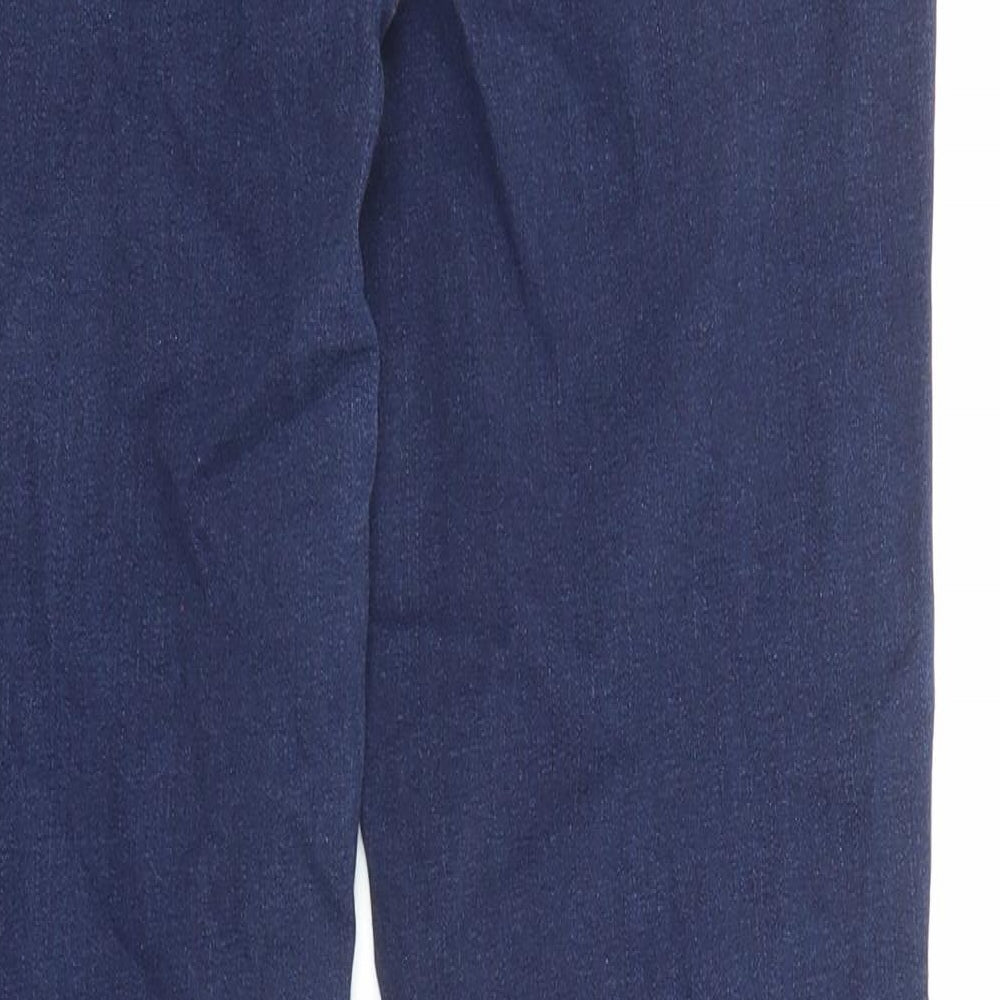 TU Womens Blue Cotton Straight Jeans Size 12 Regular Zip