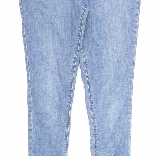 George Womens Blue Cotton Skinny Jeans Size 10 Regular Zip