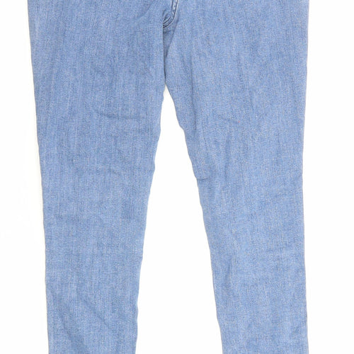 George Womens Blue Cotton Skinny Jeans Size 10 Regular Zip