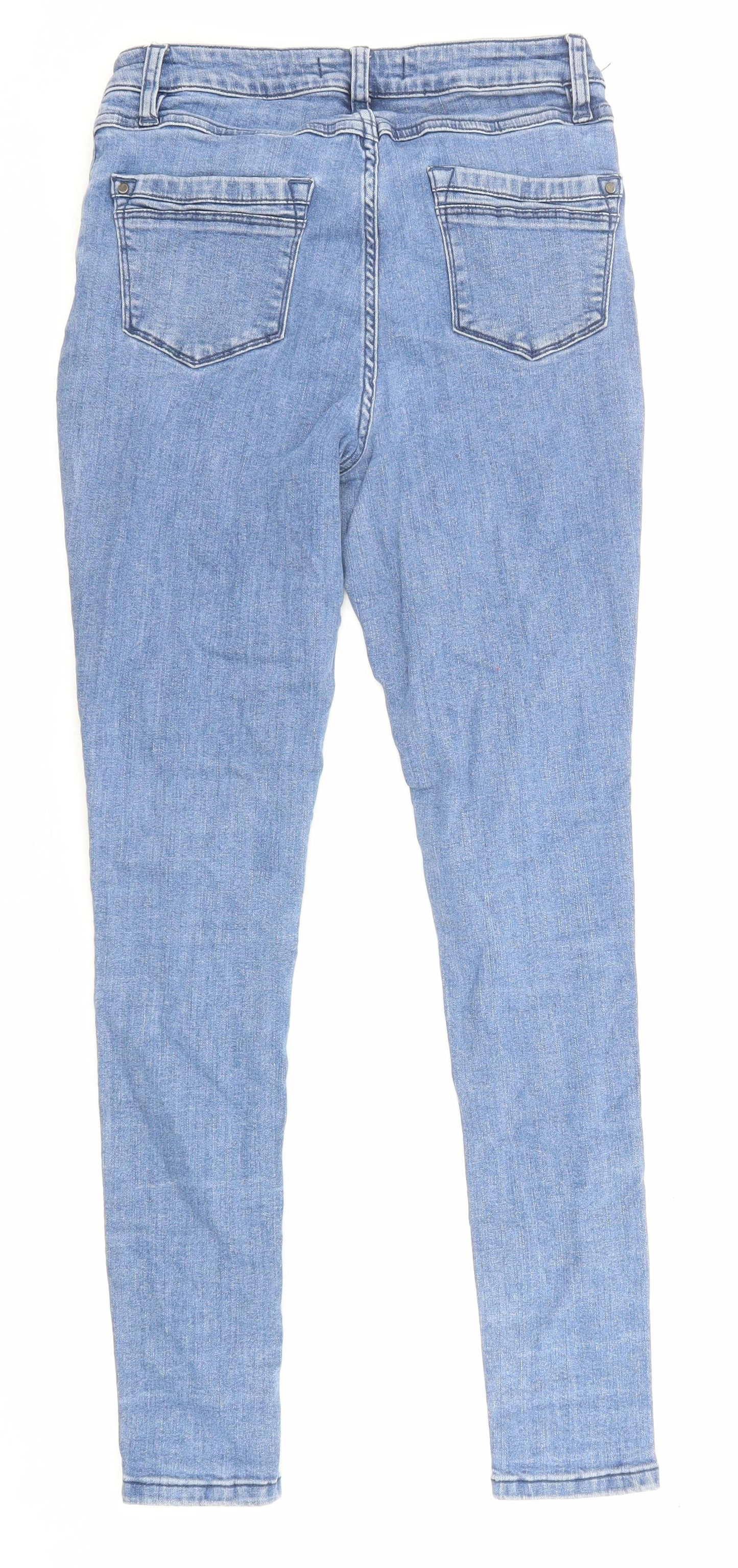 George Womens Blue Cotton Skinny Jeans Size 10 Regular Zip