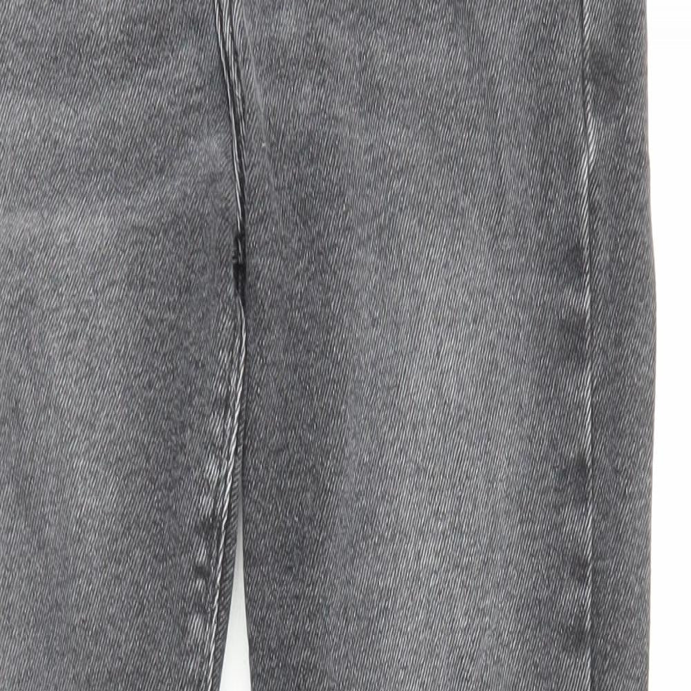River Island Womens Black Cotton Skinny Jeans Size 12 Regular Zip