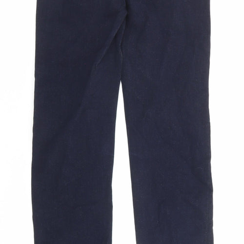 Marks and Spencer Womens Blue Cotton Straight Jeans Size 10 Regular Zip
