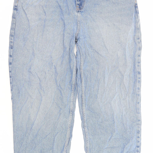 COLLUSION Womens Blue Cotton Tapered Jeans Size 38 in L30 in Regular Zip