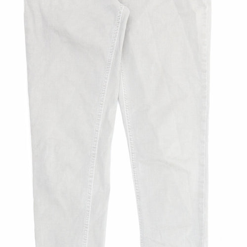 Mango Womens Grey Cotton Skinny Jeans Size 10 Regular Zip