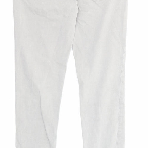 Mango Womens Grey Cotton Skinny Jeans Size 10 Regular Zip