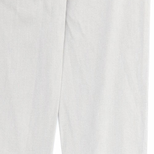 Mango Womens Grey Cotton Skinny Jeans Size 10 Regular Zip