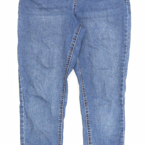 New Look Womens Blue Cotton Skinny Jeans Size 10 Regular Zip