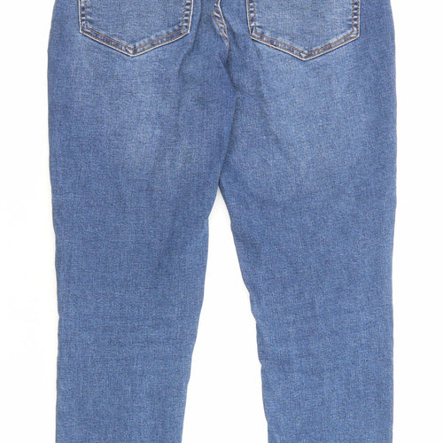 New Look Womens Blue Cotton Skinny Jeans Size 10 Regular Zip