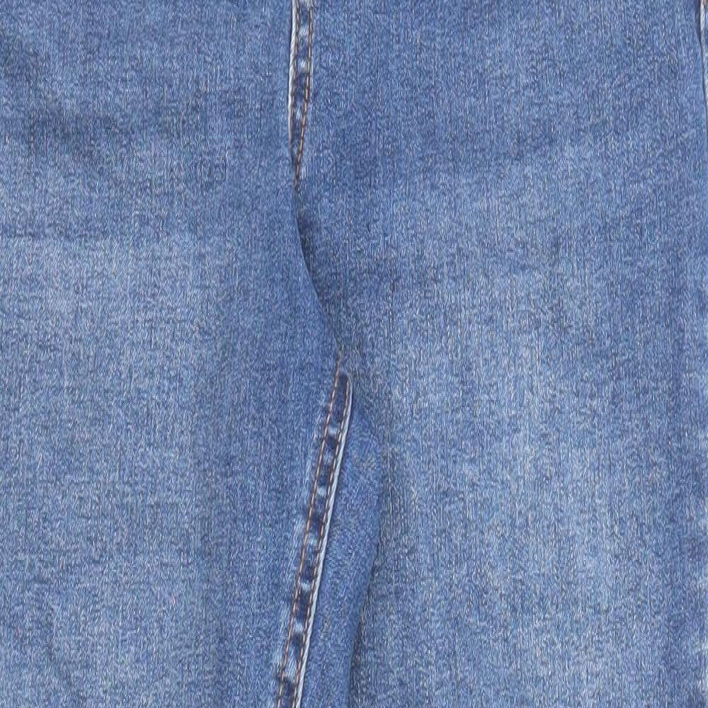 New Look Womens Blue Cotton Skinny Jeans Size 10 Regular Zip