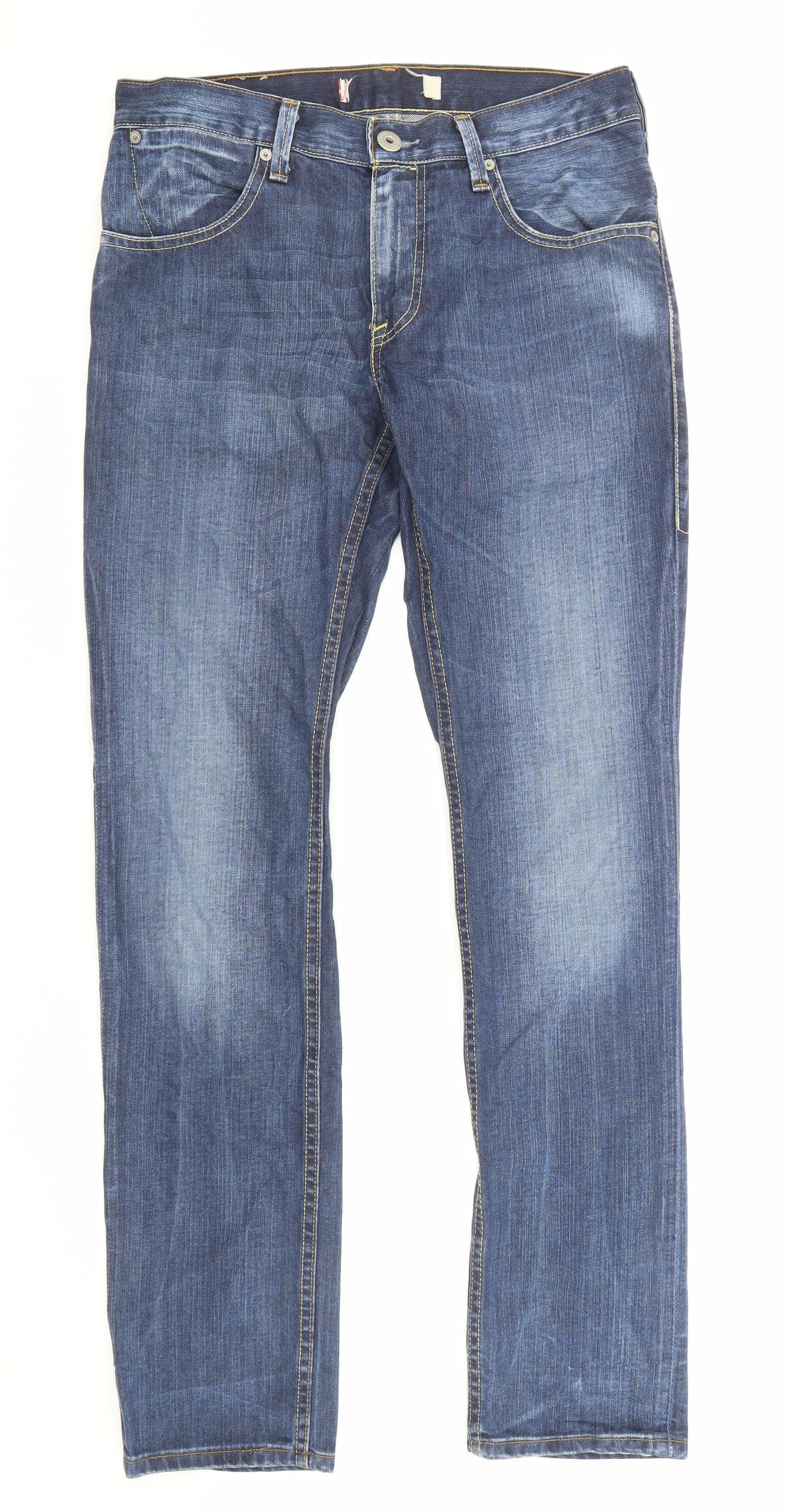Levi's Mens Blue Cotton Skinny Jeans Size 31 in Regular Zip