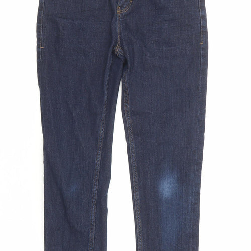 NEXT Boys Blue Cotton Skinny Jeans Size 11 Years Regular Zip