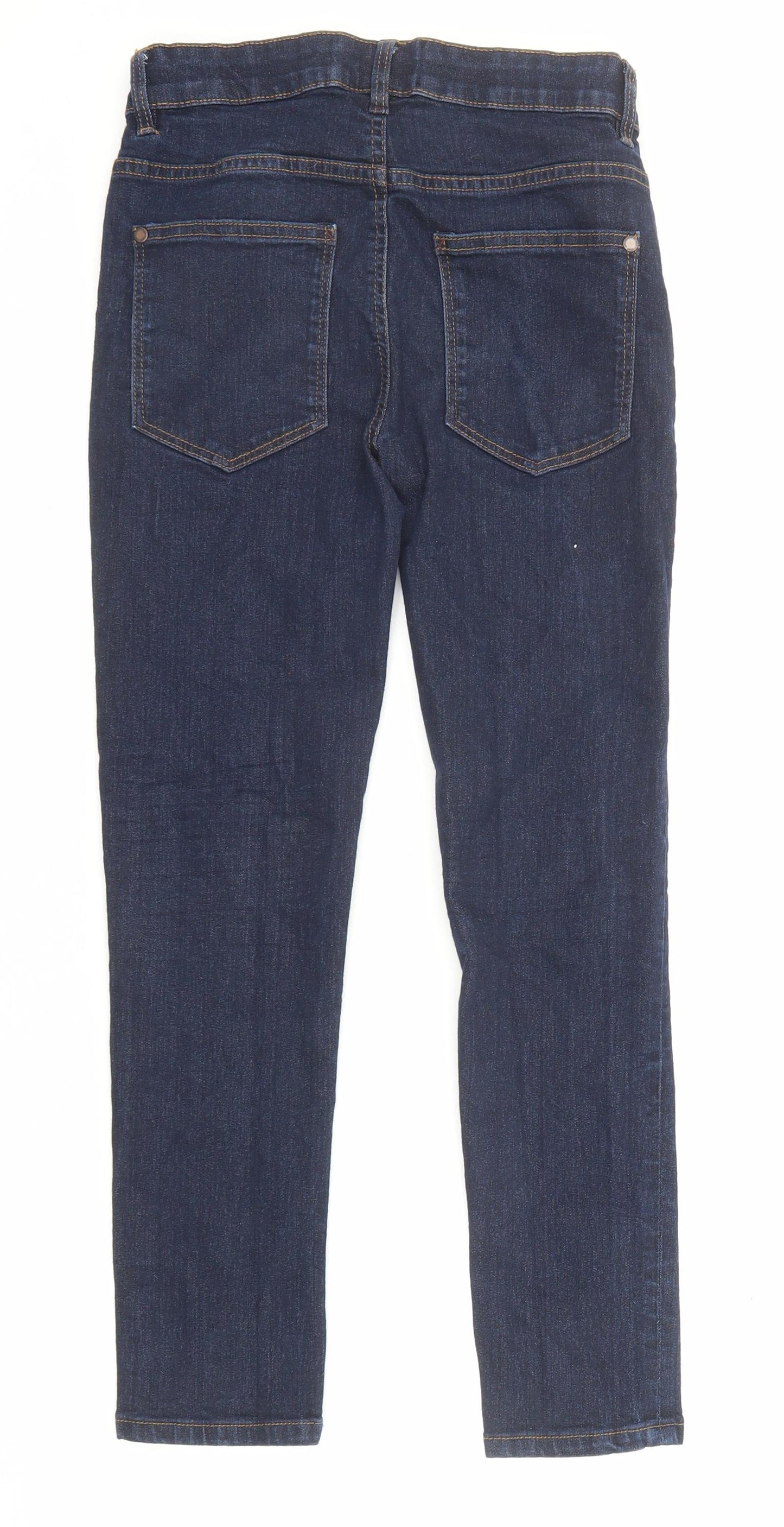 NEXT Boys Blue Cotton Skinny Jeans Size 11 Years Regular Zip