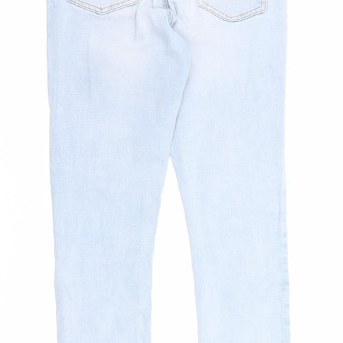 Denim & Co. Womens Blue Cotton Skinny Jeans Size 14 Regular Zip