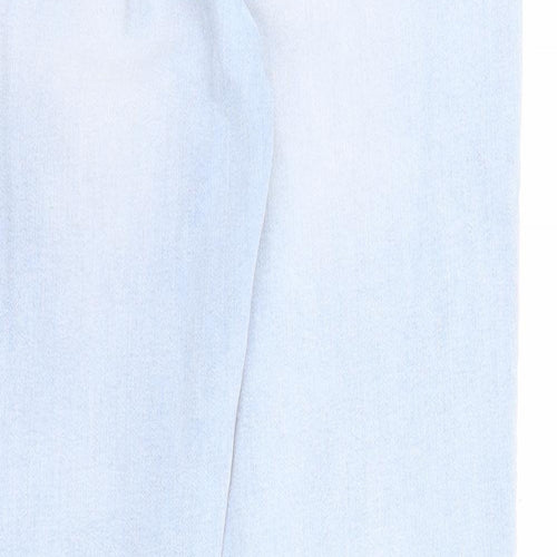 Denim & Co. Womens Blue Cotton Skinny Jeans Size 14 Regular Zip