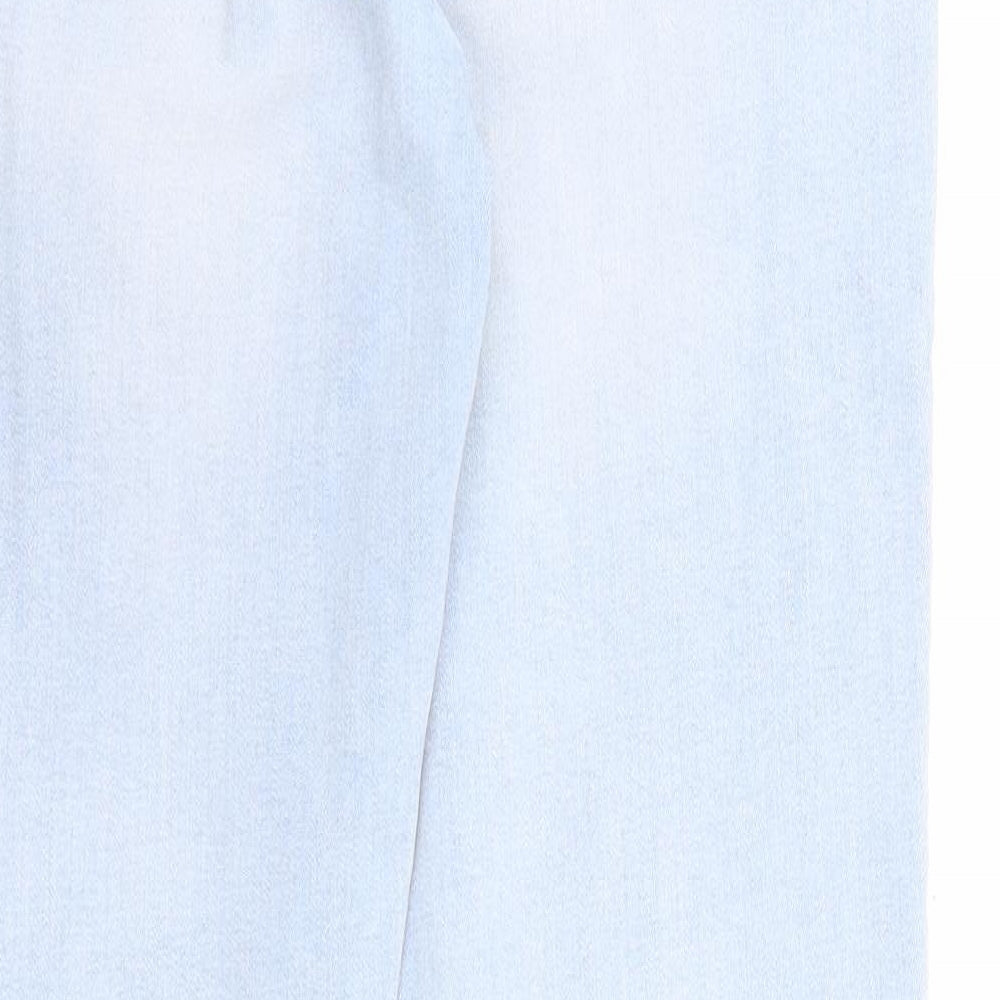 Denim & Co. Womens Blue Cotton Skinny Jeans Size 14 Regular Zip