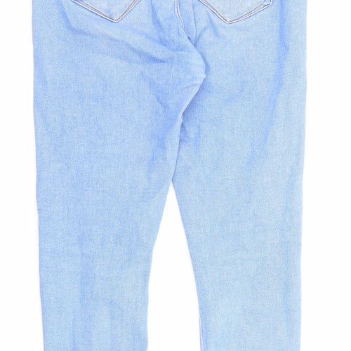 River Island Womens Blue Cotton Skinny Jeans Size 14 Regular Zip