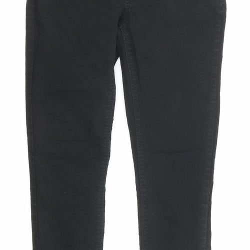 New Look Womens Black Cotton Skinny Jeans Size 10 Regular Zip