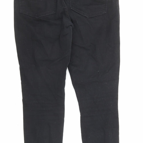 New Look Womens Black Cotton Skinny Jeans Size 10 Regular Zip