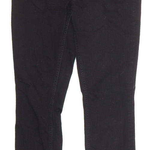 H&M Womens Black Cotton Skinny Jeans Size 28 in Regular Zip