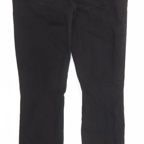 H&M Womens Black Cotton Skinny Jeans Size 28 in Regular Zip