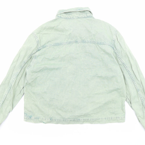 Pull&Bear Womens Green Jacket Size S Button