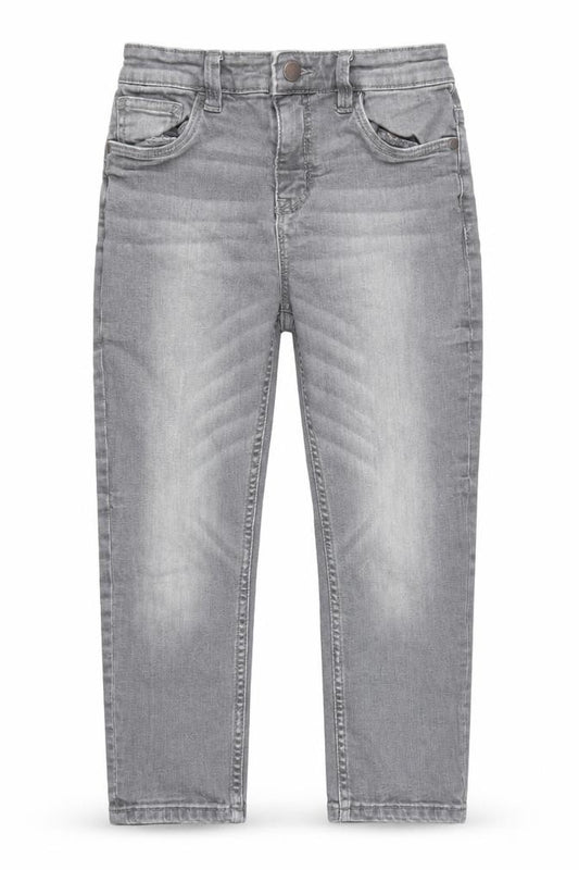 NEXT Boys Grey Cotton Straight Jeans Size 9 Months Regular Zip