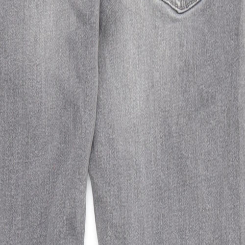 NEXT Boys Grey Cotton Straight Jeans Size 9 Months Regular Zip