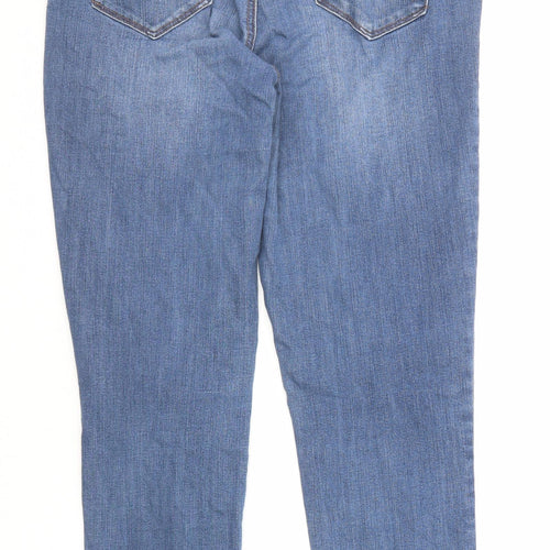 1822 Denim Womens Blue Cotton Straight Jeans Size 10 Regular Zip