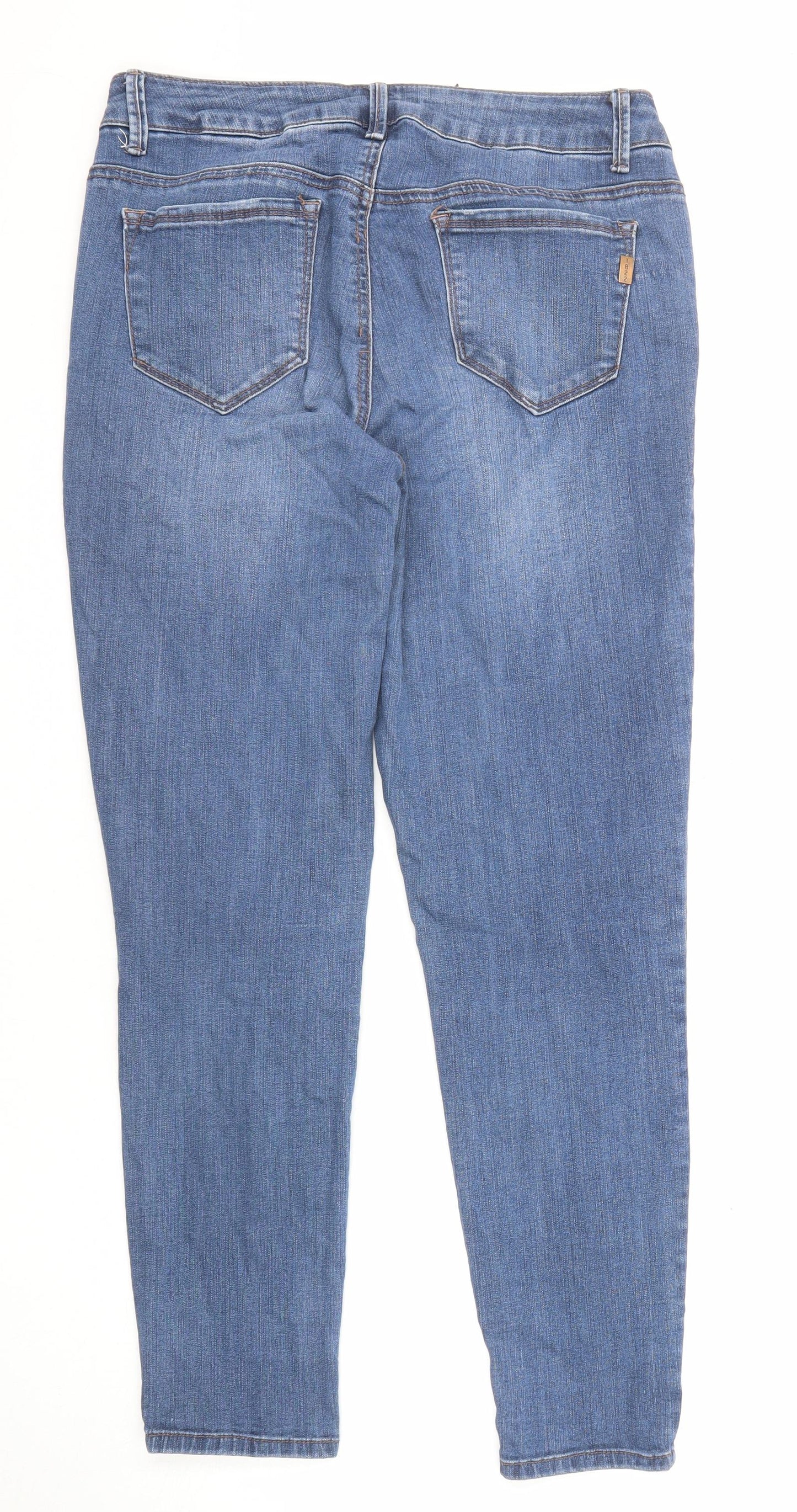 1822 Denim Womens Blue Cotton Straight Jeans Size 10 Regular Zip