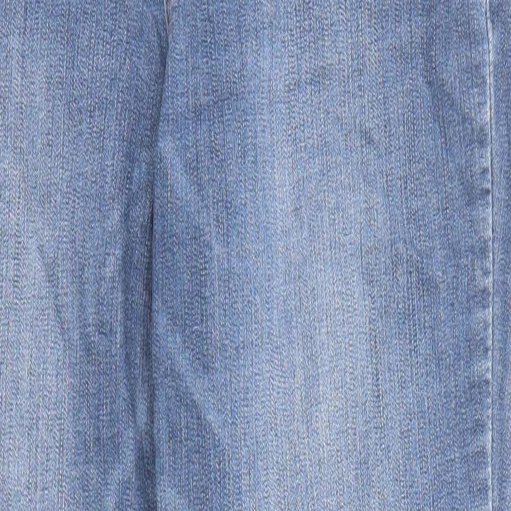 1822 Denim Womens Blue Cotton Straight Jeans Size 10 Regular Zip