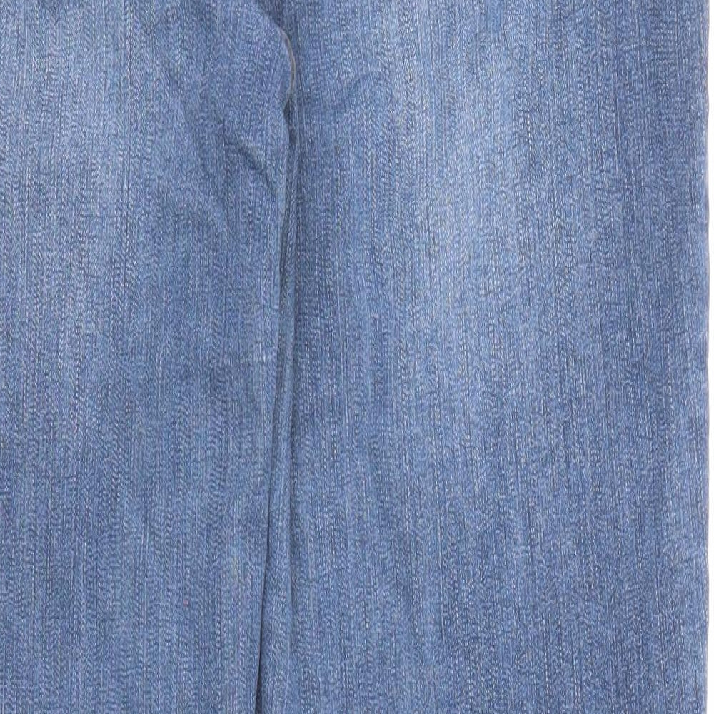 1822 Denim Womens Blue Cotton Straight Jeans Size 10 Regular Zip