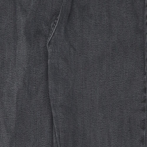 Julipa Womens Black Cotton Straight Jeans Size 16 Regular Zip