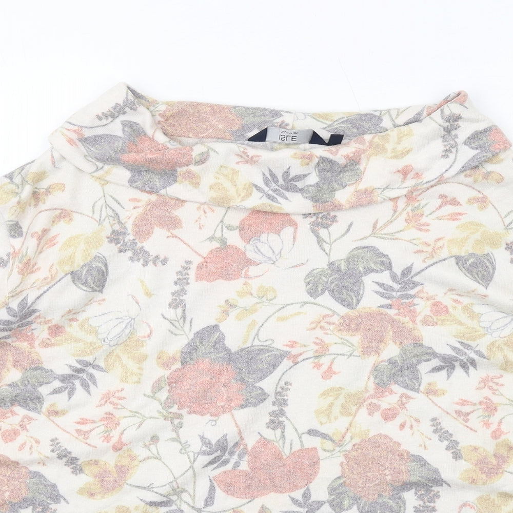 EWM Womens Multicoloured Roll Neck Floral Viscose Pullover Jumper Size 22