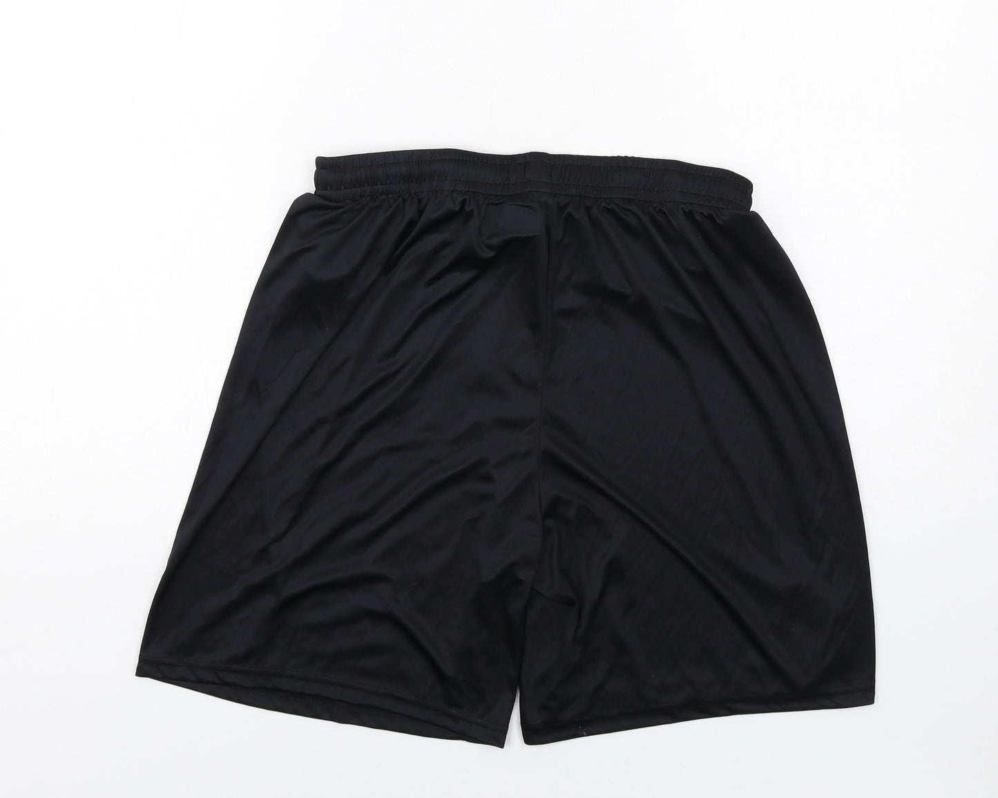 Kappa Mens Black Polyester Sweat Shorts Size L Regular Drawstring - Chester FC