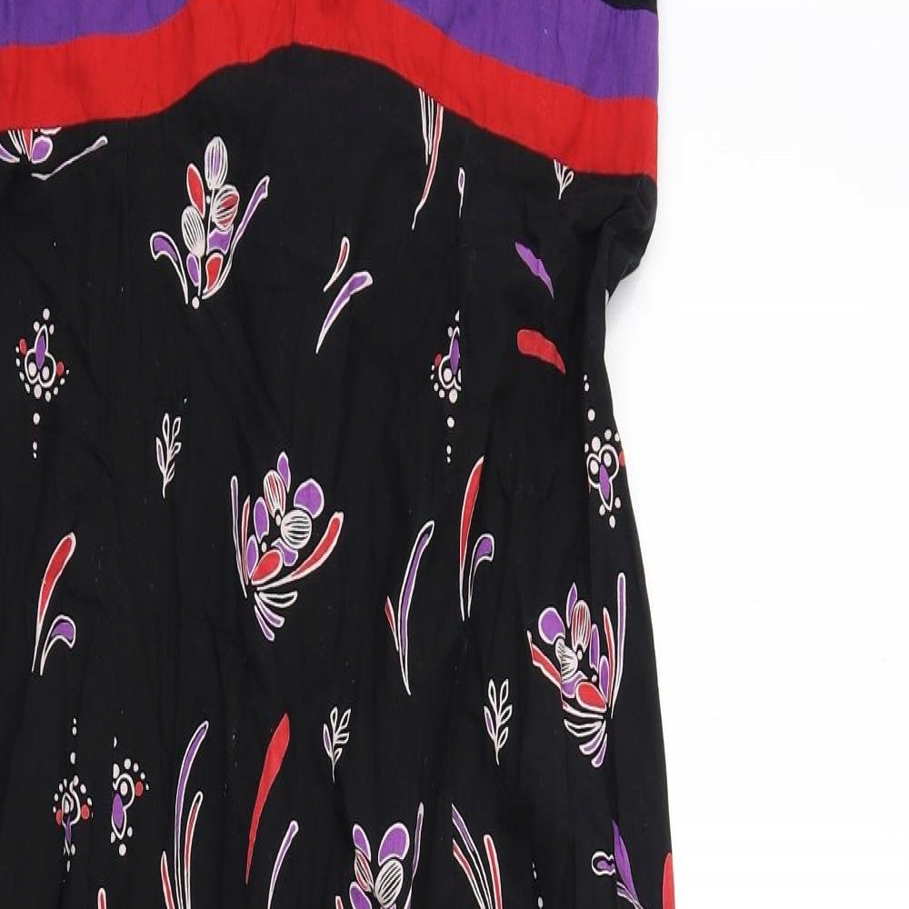 Love Label Womens Multicoloured Paisley Cotton Maxi Size 16 Halter Zip