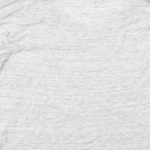 H&M Womens Grey V-Neck Viscose Pullover Jumper Size L