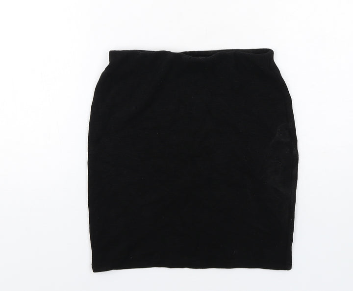 FOREVER 21 Womens Black Viscose A-Line Skirt Size XS