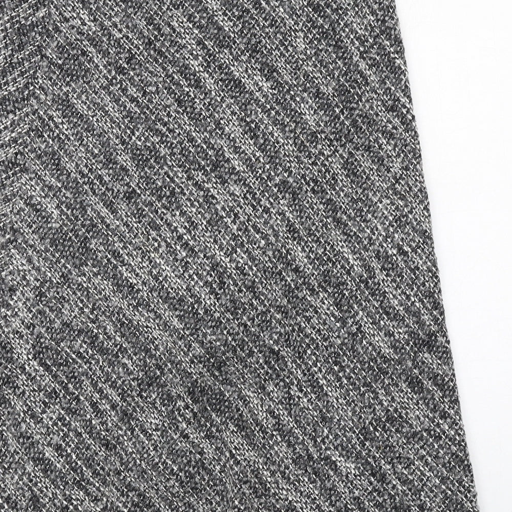 Marks and Spencer Womens Grey Viscose A-Line Skirt Size 14