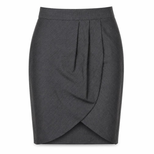 Limited Collection Womens Grey Polyester Straight & Pencil Skirt Size 10 Zip