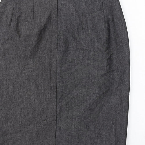 Limited Collection Womens Grey Polyester Straight & Pencil Skirt Size 10 Zip