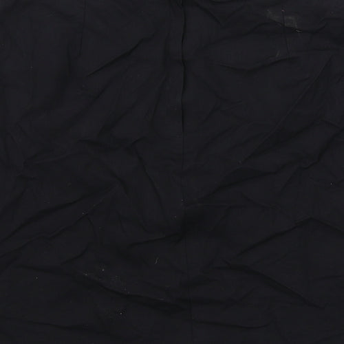 Seven7 Womens Black Viscose A-Line Skirt Size 16 Zip - Flower detail