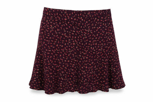 Gap Girls Purple Geometric Cotton A-Line Skirt Size 14 Years Regular Zip